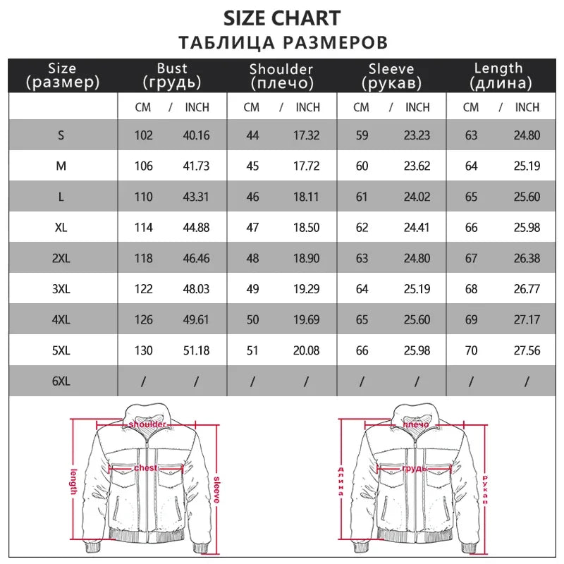 2025 Winter High Quality Genuine Leather Jacket Men's B3 Sheepskin Thick Fur Leather Coat Warm Motor Biker Jackets For Men 6XL