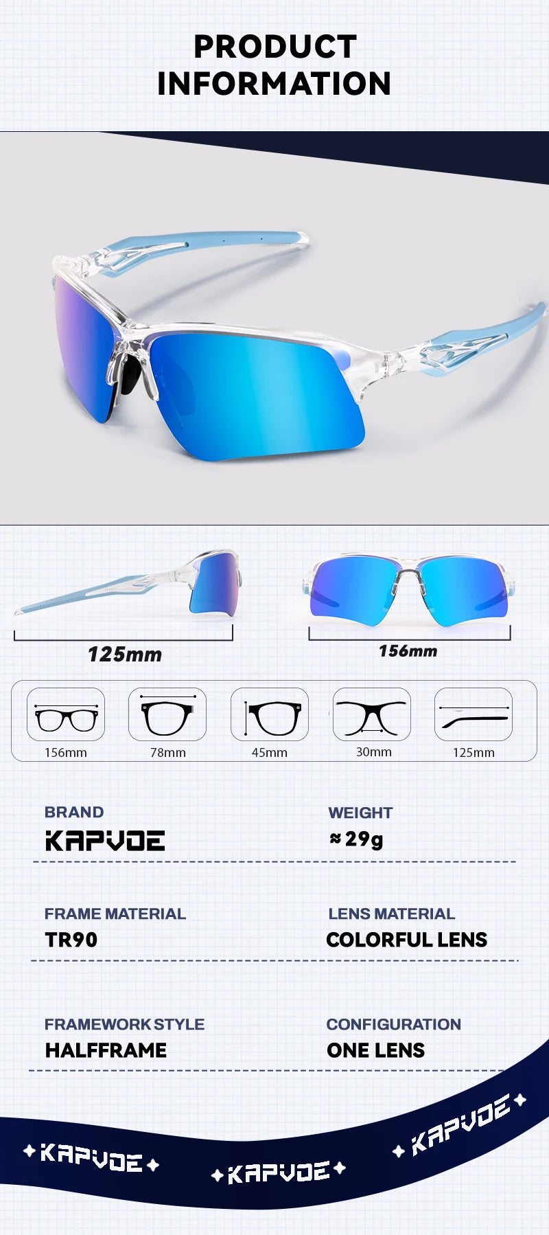 Kapvoe Men Outdoor Polarized Sunglasses Bicycle Cycling Glasses MTB Driving Bike Eyewear Women Sports Running UV400 Goggles New