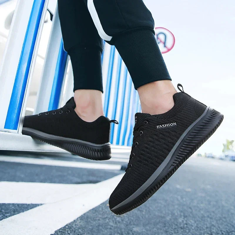 MAEDEF Athletic Shoes for Men Shoes Sneakers Black Casual Men Women Knit Sneakers Breathable Athletic Running Walking Gym Shoes