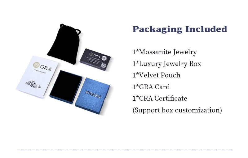 IOGOU Real 925 Silver Moissanite Jewelry Set Gold Plated 0.5-2ct Stud Earrings Solitaire Pendant Necklace Set for Women Men Gift
