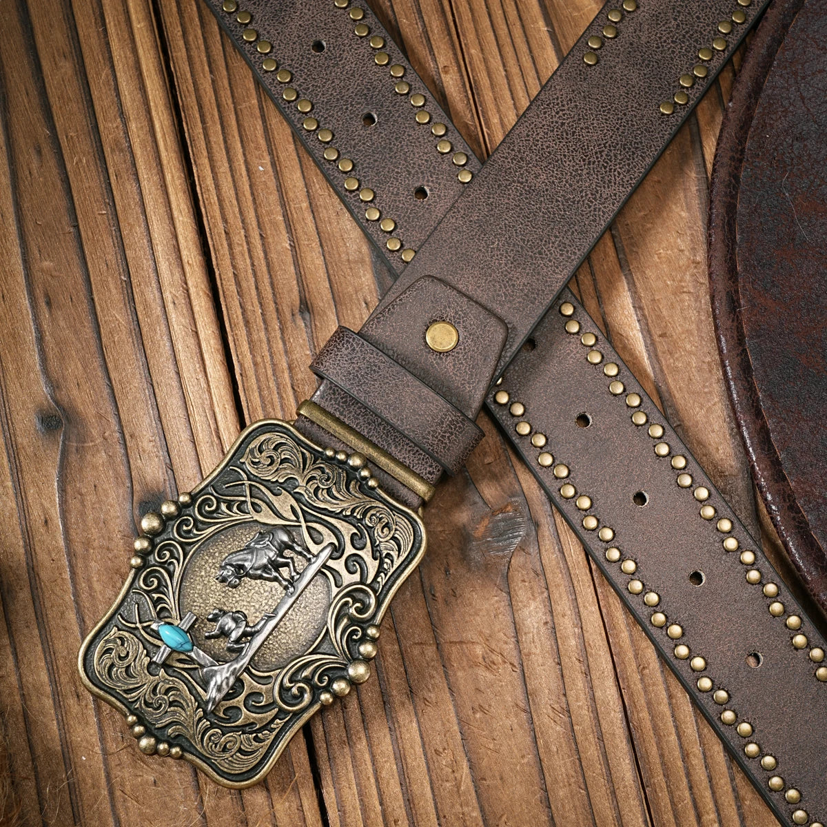 Vintage and fashion collision! PU leather alloy buckle waistband, for both men and women, to create a personalized western style