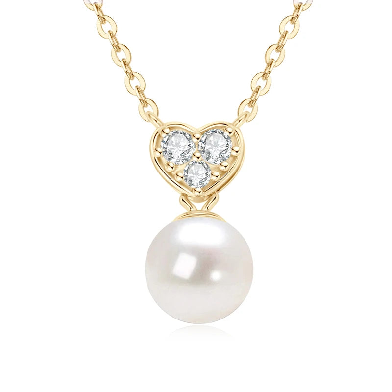 Lnngy Baroque Pearl Pendant Necklace S925 Sterling Silver Natural White Freshwater Pearl Necklace For Ladies Grace Jewelry Gift