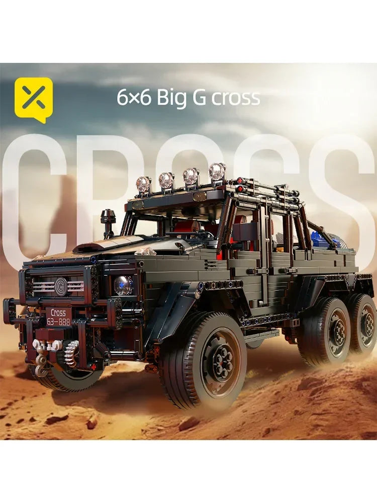 شاحنة بيك أب GrabliWorld MudRaptor™ 6x6 - مجموعة مكعبات الطرق الوعرة 3224 قطعة (مقياس 1:8)