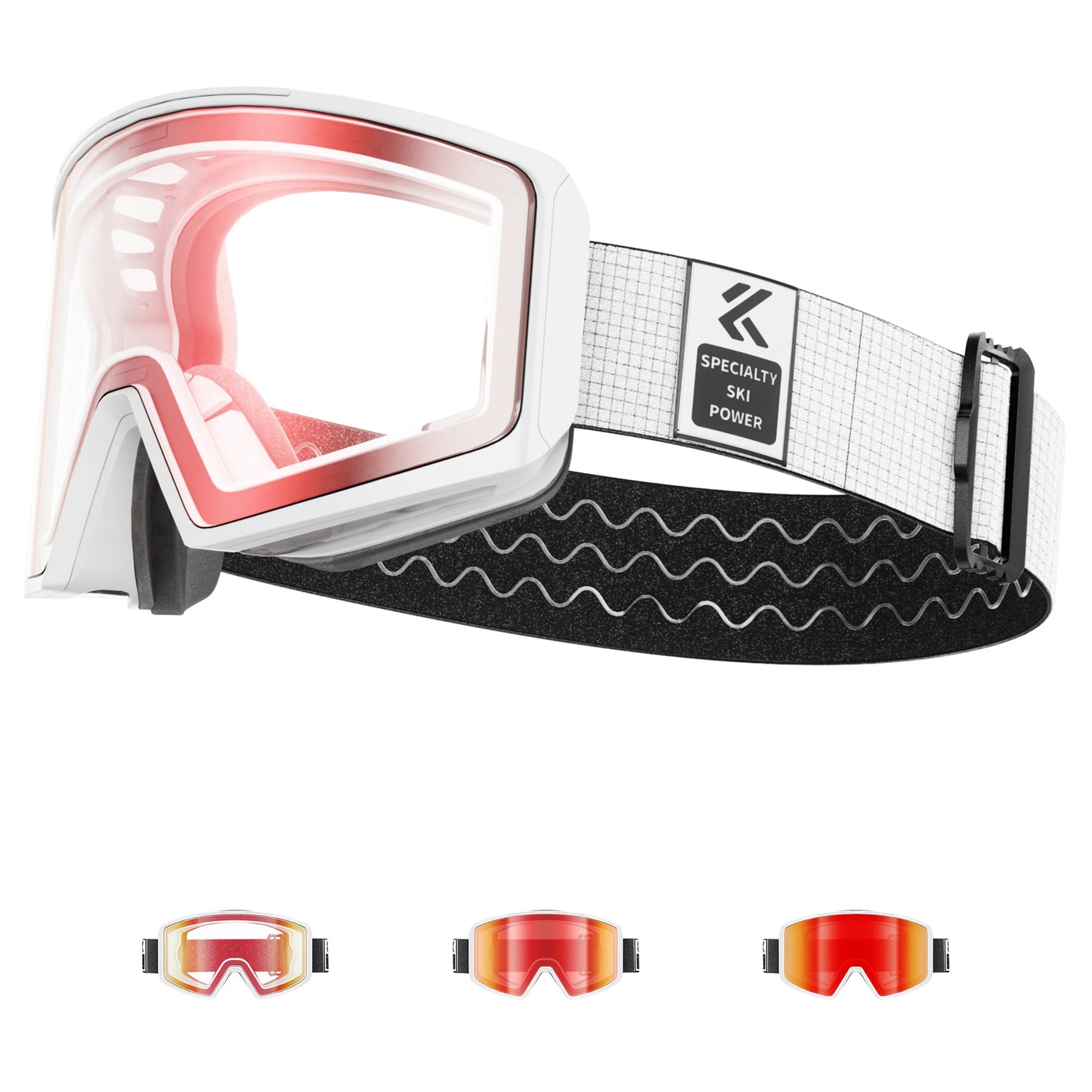 KAPVOE New Ski Snowboard Mask Goggle Men Women UV400 Protection Snow Glasses Magnetic Attraction Anti-Fog Skiing Goggles Adult