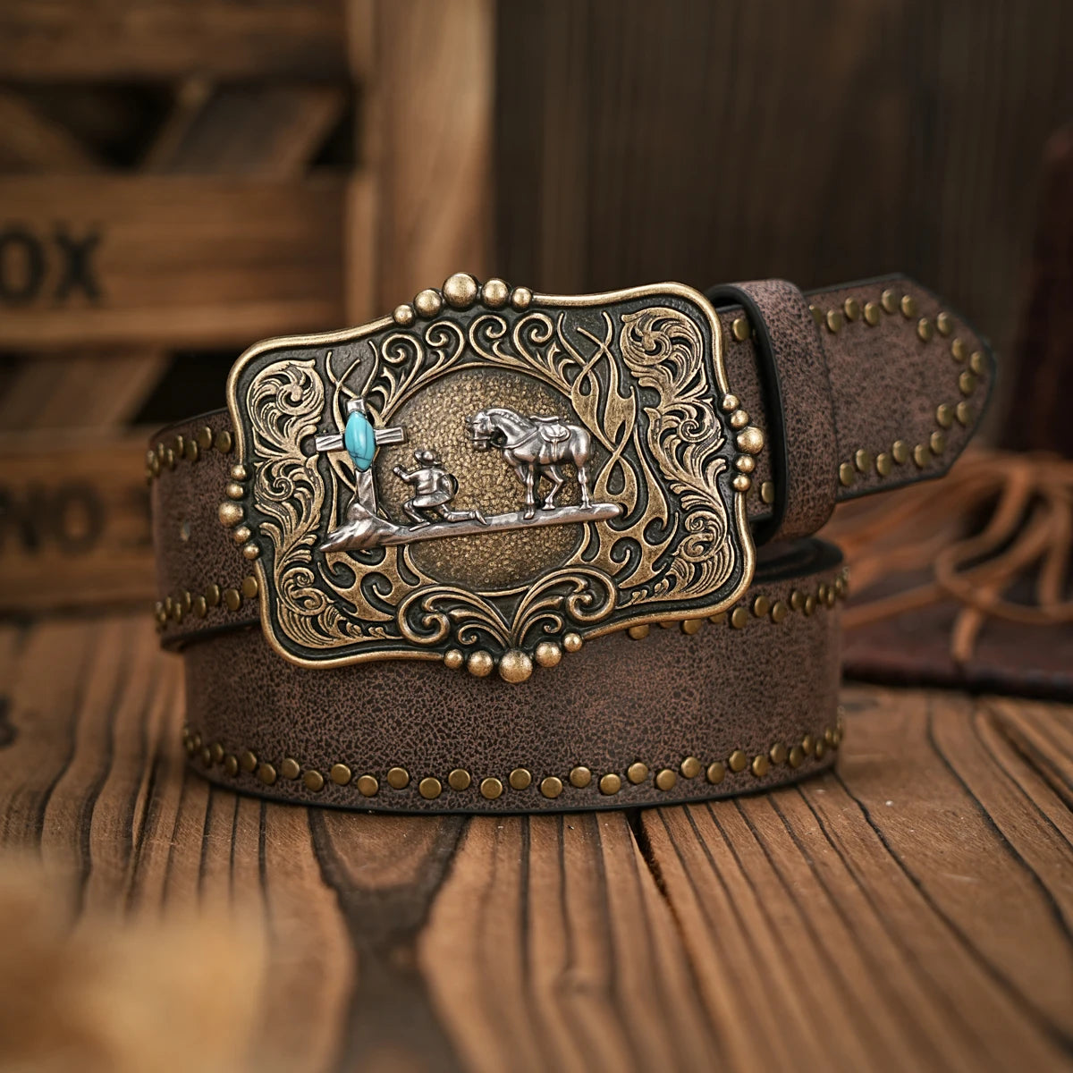 Vintage and fashion collision! PU leather alloy buckle waistband, for both men and women, to create a personalized western style