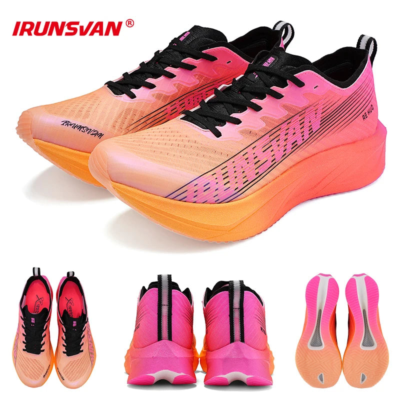 حذاء رياضي IRUNSVAN HEAT 2.0 من ألواح الكربون لسباقات الماراثون والجري الاحترافي للرجال، حذاء رياضي للتدريب الرياضي