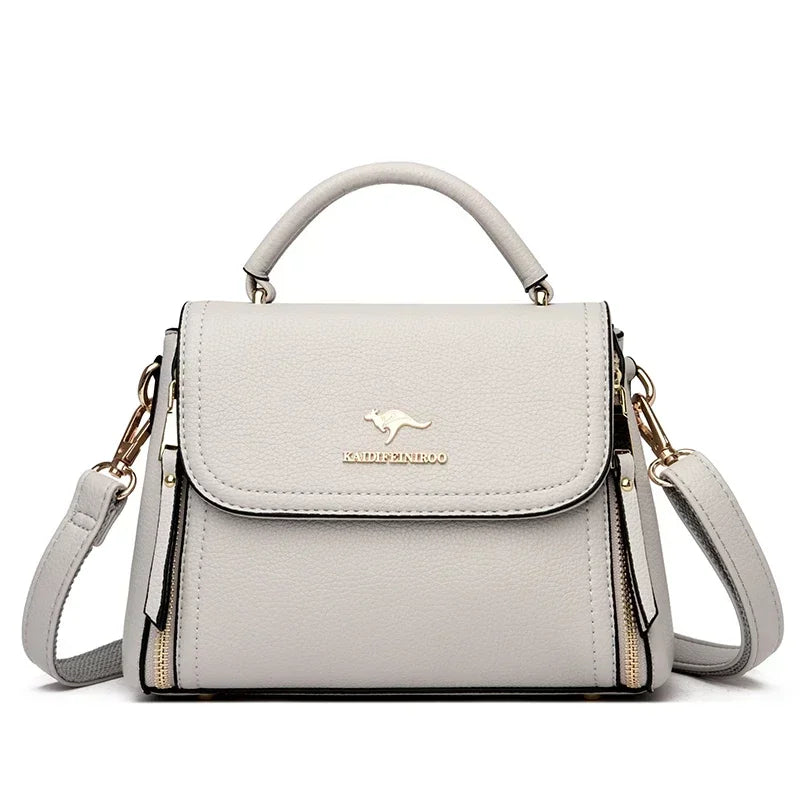 High Quality Soft Leather Tote Bag Fashion New Solid Ladies Purses and Handbags Large Capacity Shoulder Croosbody Bag for Women