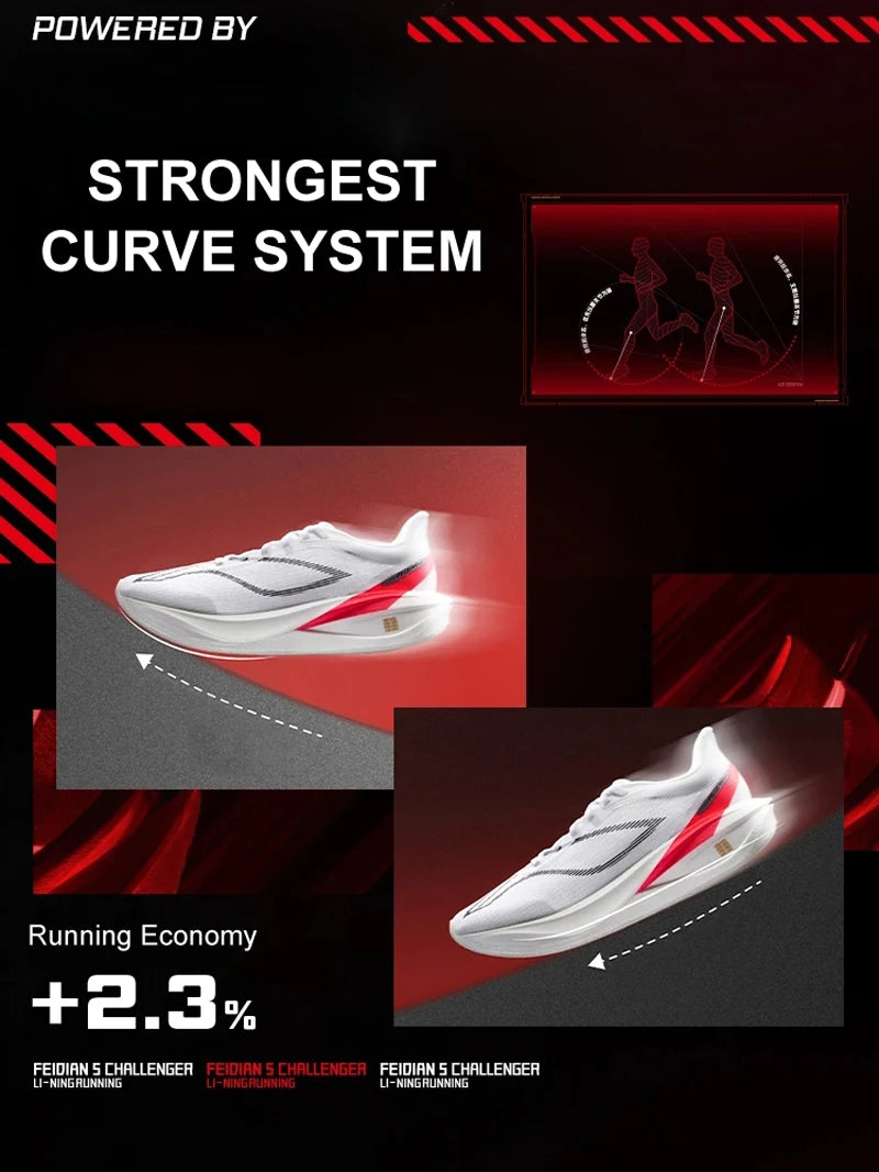 FEIDIAN 5 CHALLENGER Racing Running Shoes – Carbon-Fiber Plate, BOOM Cushion, Professional Women’s Sneakers