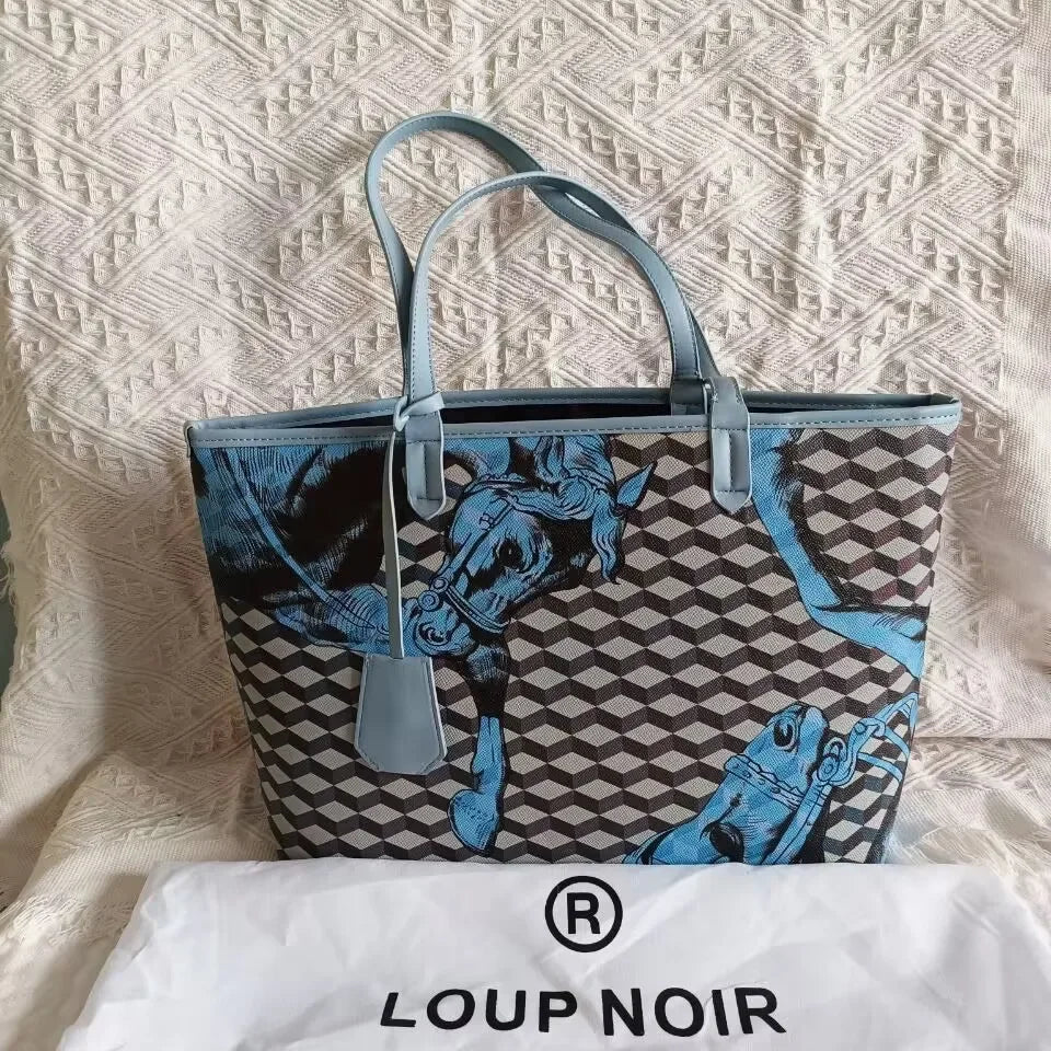LOUP NOIR New Tote Bag for Women Famous Brands Bag Large Capacity Shoulder Women Bags High Quality Casual Totes LOUP NOIR Bag