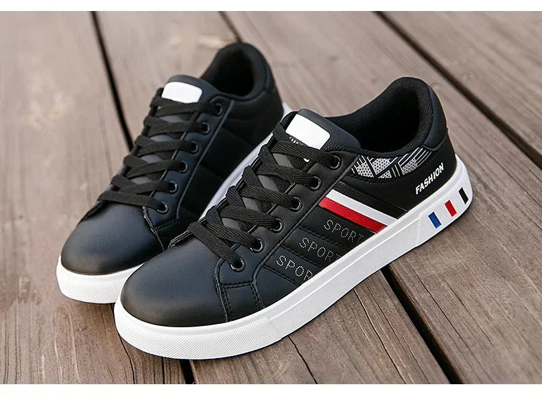 2024 Mens Casual Sneakers New Fashion Lace-up White Shoes Student Comfort Sports Plus Size Vulcanized Shoes Zapatillas De Hombre