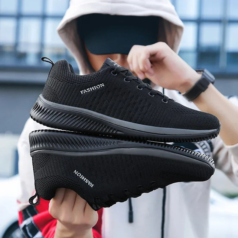 MAEDEF Athletic Shoes for Men Shoes Sneakers Black Casual Men Women Knit Sneakers Breathable Athletic Running Walking Gym Shoes
