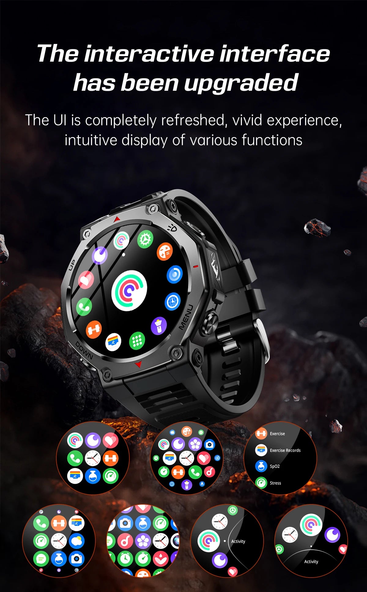 LIGE New 1.43 inch AMOLED Screen Smart Watch 525mAh Big Battery BT Call IPX8-5ATM Waterproof Sports Smartwatch For Android ios