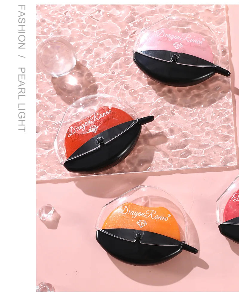 Pearlescent Lipstick Lazy Lip Shape Pearlescent Fine Glitter Lipstick Not Easy to Fade Temperature Change Moisturizing Discoloration Lazy Lipstick Makeup Performance with Glitter Lipstick