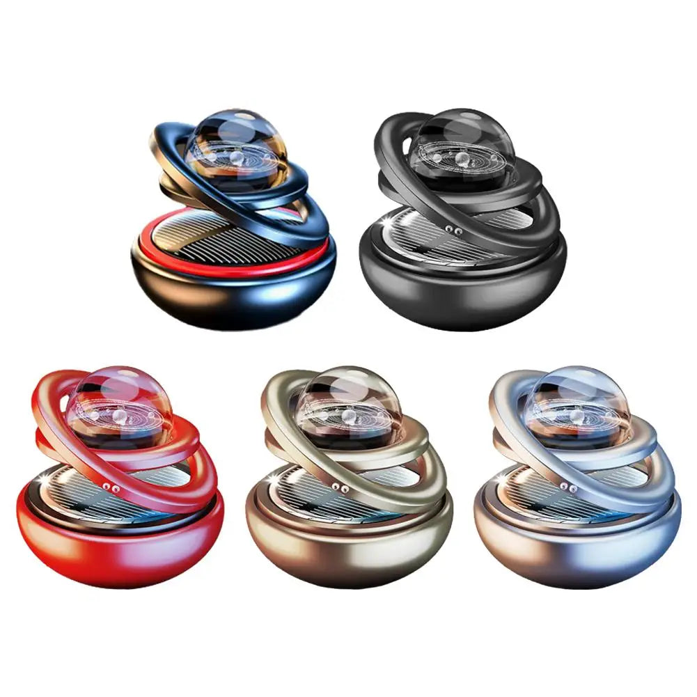 Car Solar Aromatherapy Ornaments Car Double Suspended Crystal Ball Aromatherapy Perfume Ornaments Creative Ornaments