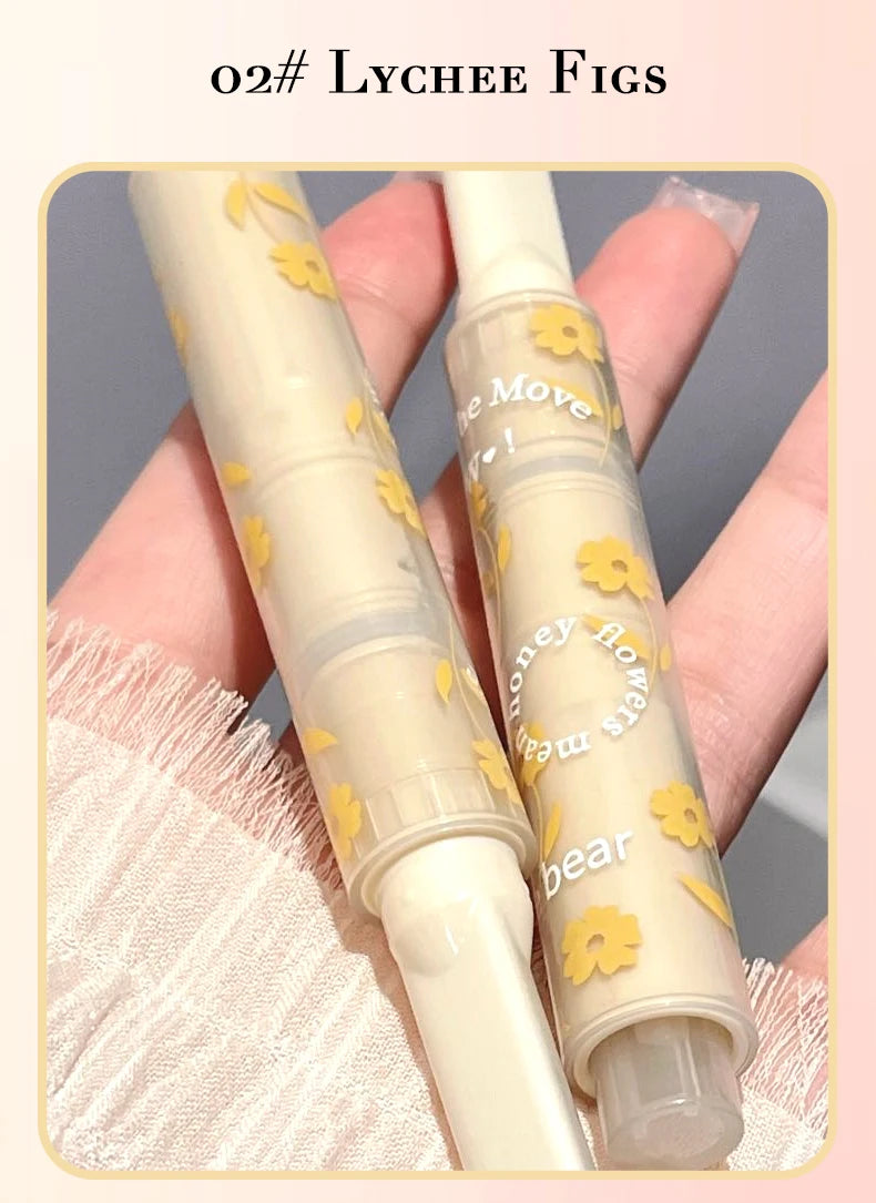 Gege bear flower words honey lipstick moisturizing mirror gloss jelly love lipstick lipstick pen