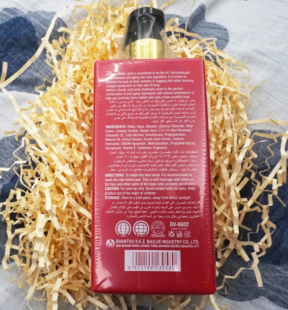 PH 5.5 Retinol Body Lotion Firming Moisturizer Wrinkle Cream Boosts Skin Firmness For Face, Body, Dry Skin Improves Elasticity
