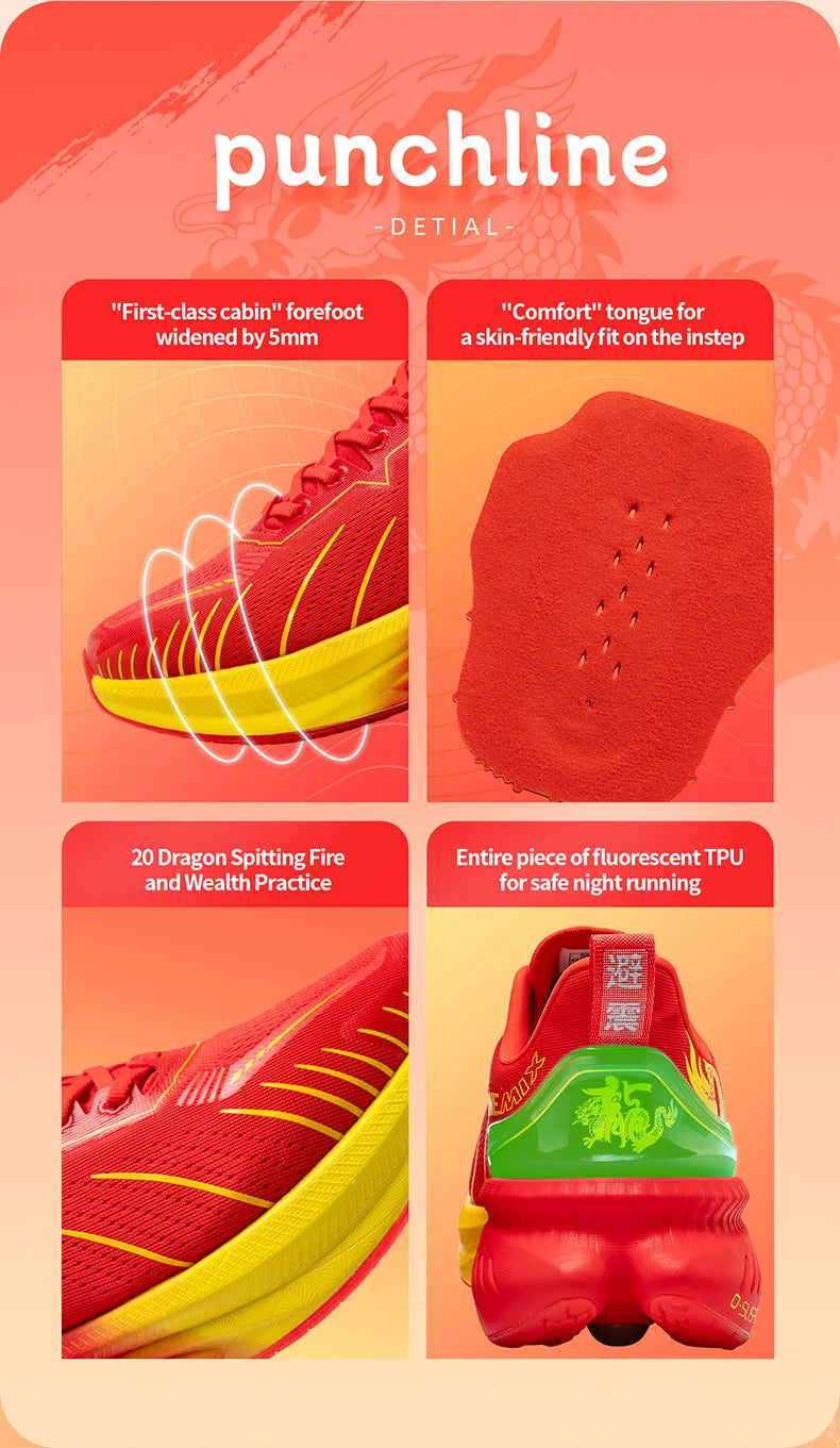 ONEMIX Running Shoes Reflective Red Bumper Elite Height Increasing Sport Shoes for Outdoor Breathable Mesh Walking Sneakrs Men
