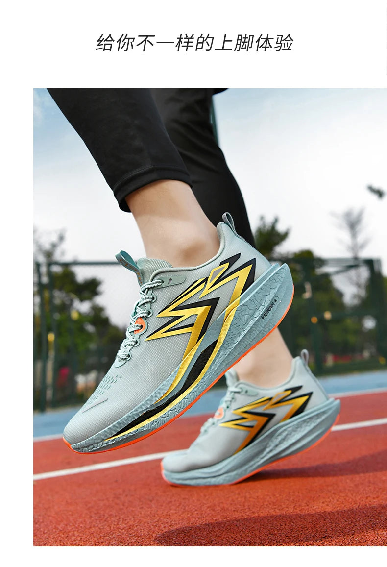 Carbon Plate Marathon Men Sports Running Shoes Air Cushion Lightweight Women Athletic Gym Sneakers Hiking Jogging Footwear