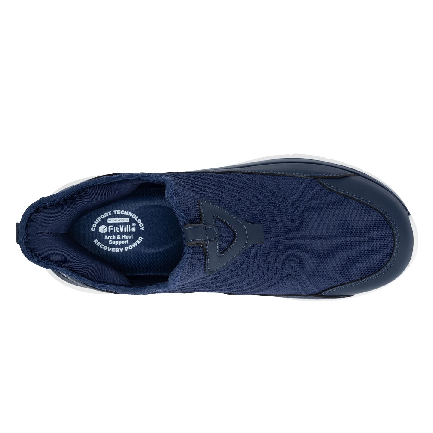 Fitville Wide Men's Slip-On Walking Shoes Lightweight Breathable Outdoor Casual Sports Running Shoes Sneakers For Swollen Feet