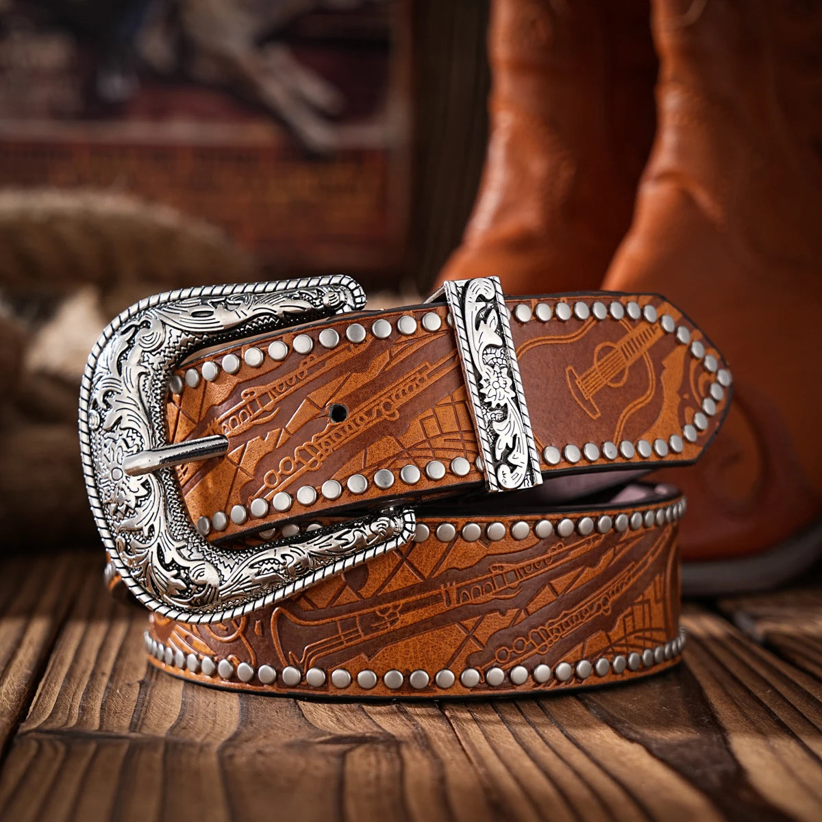 Casual, individual and retro belts, Western-style clothing accessories, metal buckles, PU belts, suitable for both men and women