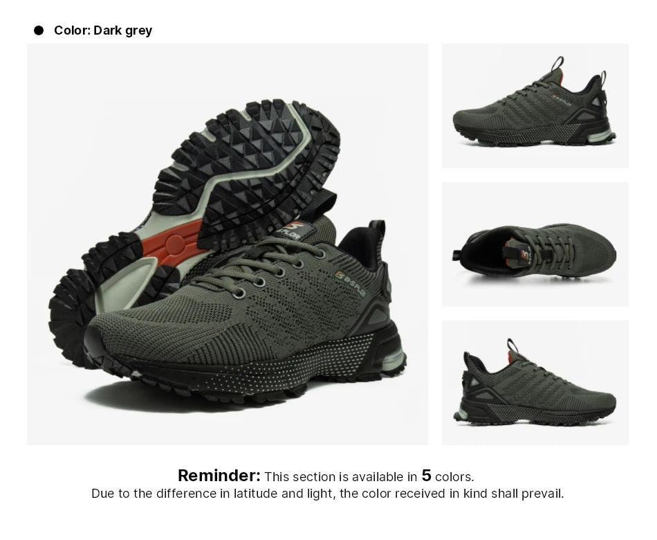 Baasploa Men Running Shoes Lightweight Sport Shoes for Men Mesh Breathable Casual Sneakers Non-Slip Outdoor 2023 New Arrival