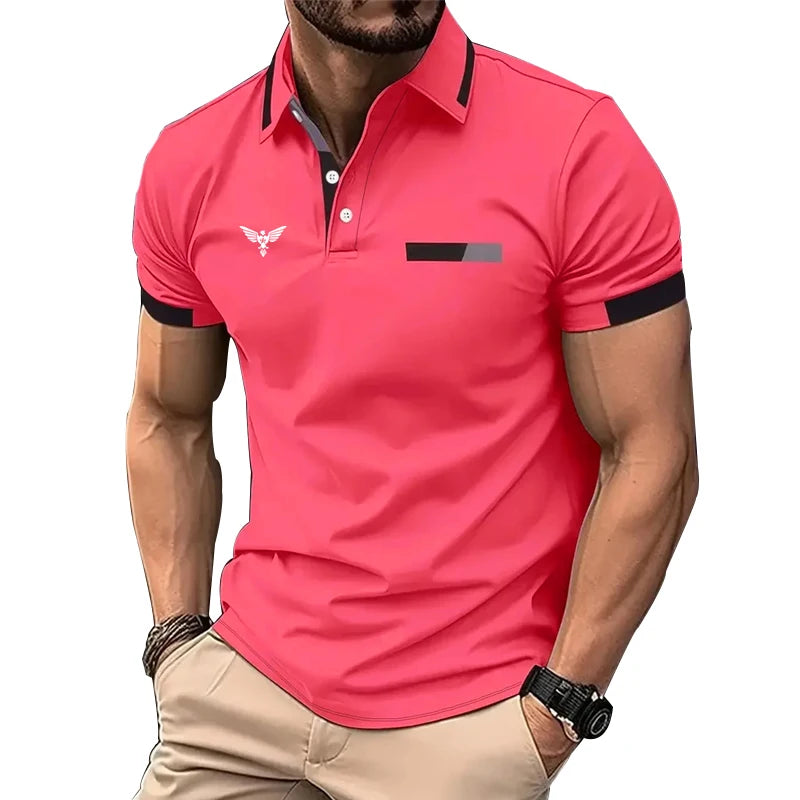 Men Clothes Summer Fashion Short Sleeve Sport Lapel Business Casual Polo Shirt Men 3D Digital Print Quick Drying Golf Polo Shirt