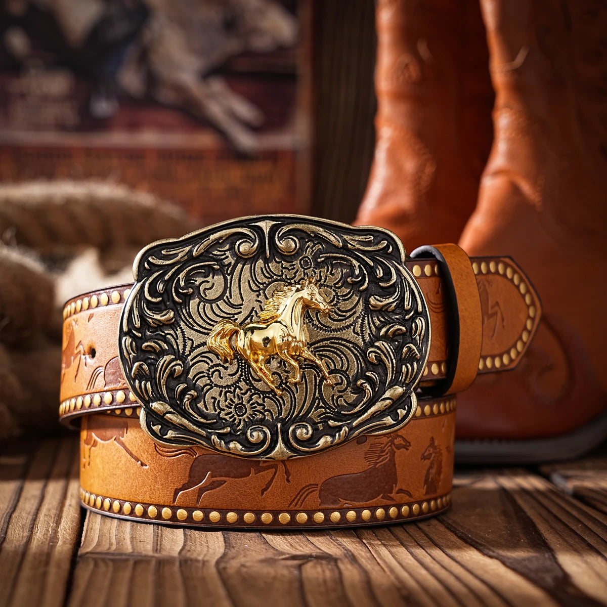Casual, individual and retro belts, Western-style clothing accessories, metal buckles, PU belts, suitable for both men and women