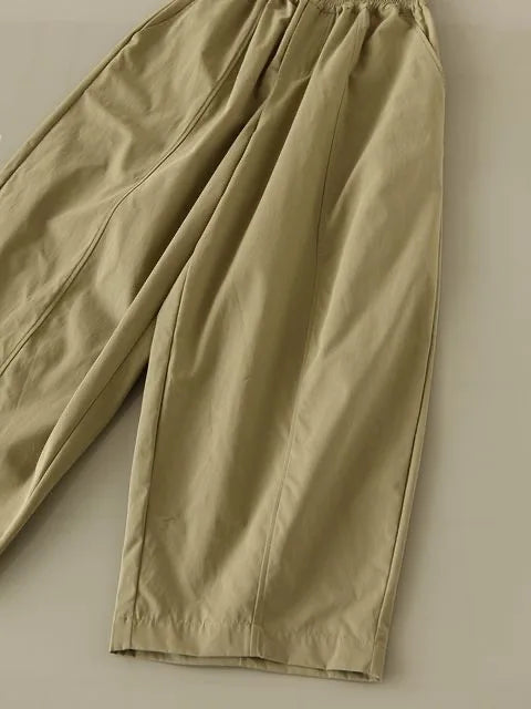 Retro Workwear Wide Leg Pants Women's High Waist Loose Casual Versatile Nine Point Straight Cut Carrot Pants Artistic Sle