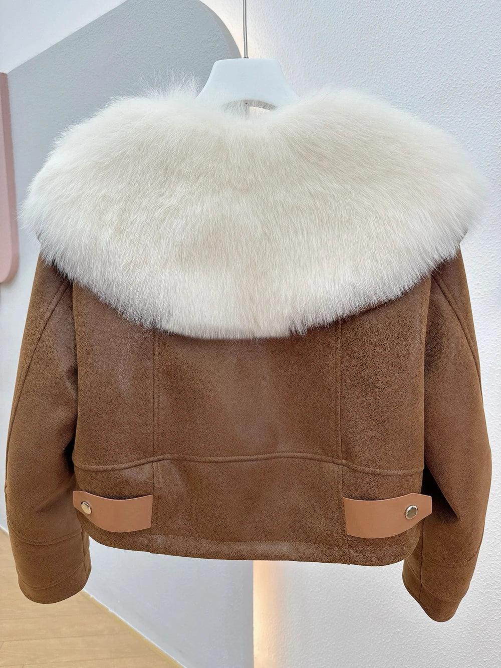 2023 New Fashion Womens Puffer Jackets Winter Natural Fox Fur Collar Goose Down Jackets Parkas Luxury Clothing