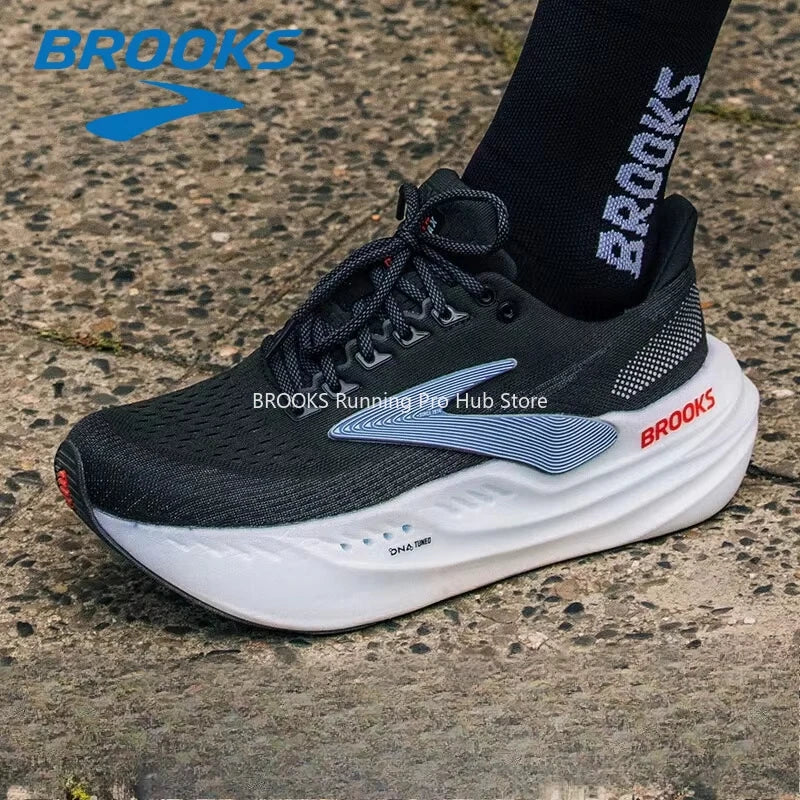 Original Brooks Men's Glycerin Max Casual Sneakers Lightweight Low-top Design Mesh Breathable Running Shoes 1104471D099