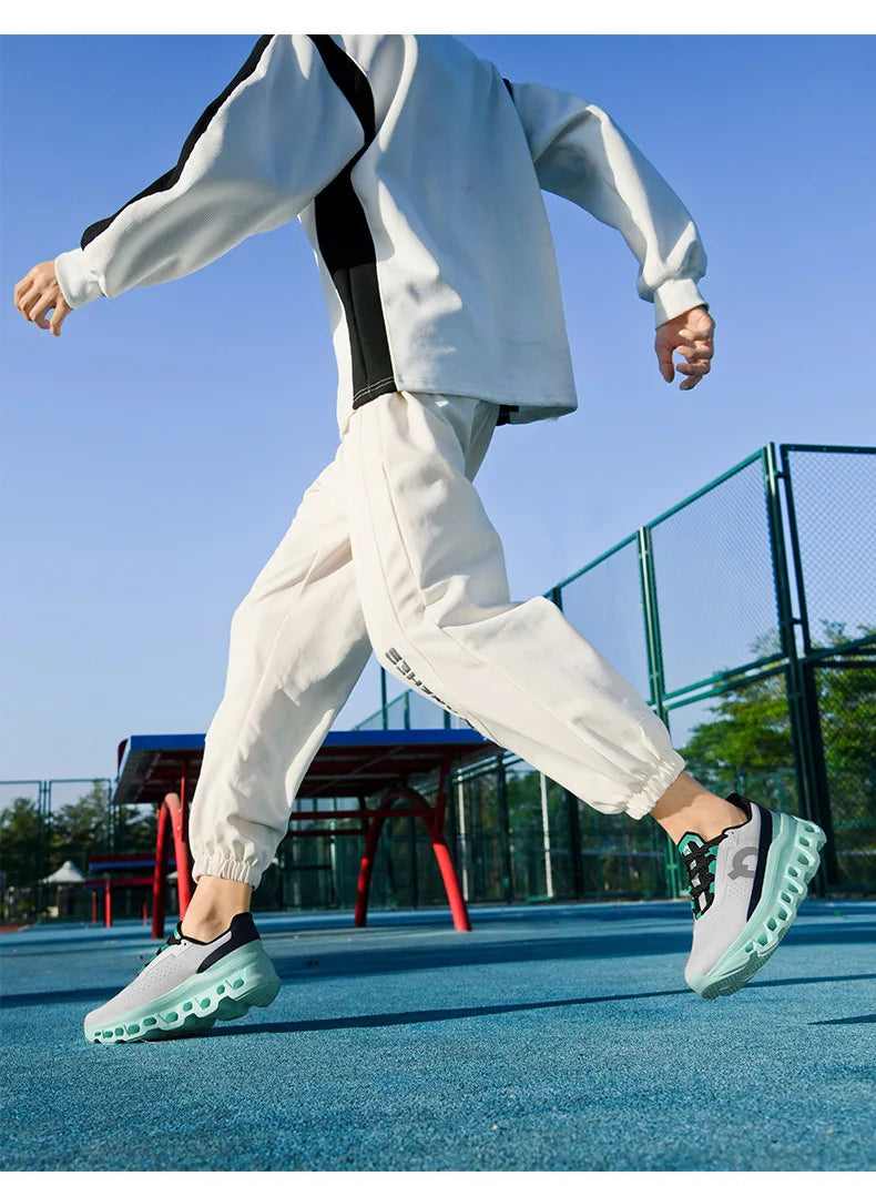 Outdoor Tennis Men Shoes Soft Sole Breathable Casual Sports Shoes Mesh Surface Breathable Cushioned Running Shoes Sneakers