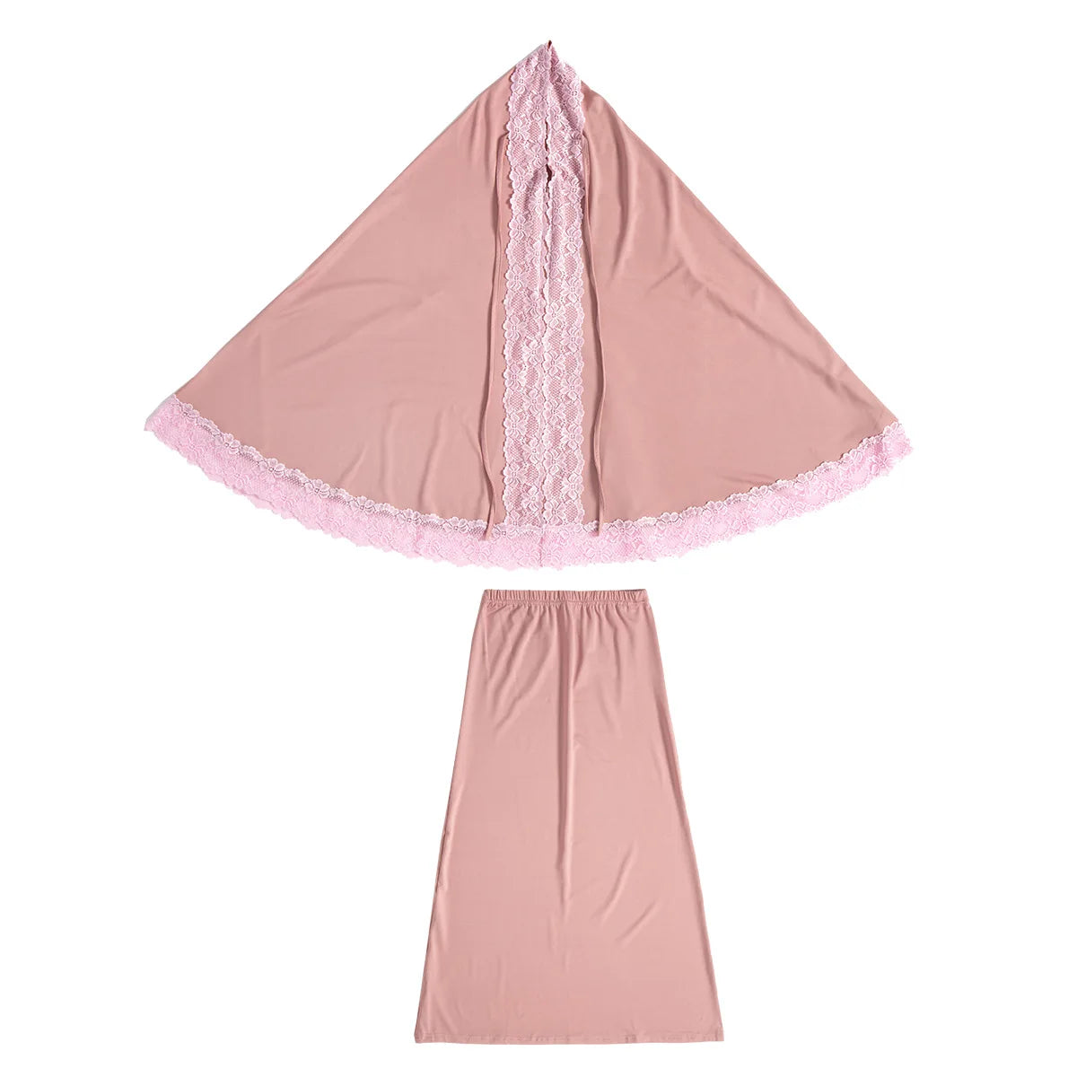 Dubai Abaya Children Robe Middle East Islamic Girls Headscarf Kaftan Arab Ramadan Eid Muslim Kids Prayer Hijab Skirts Set Modest