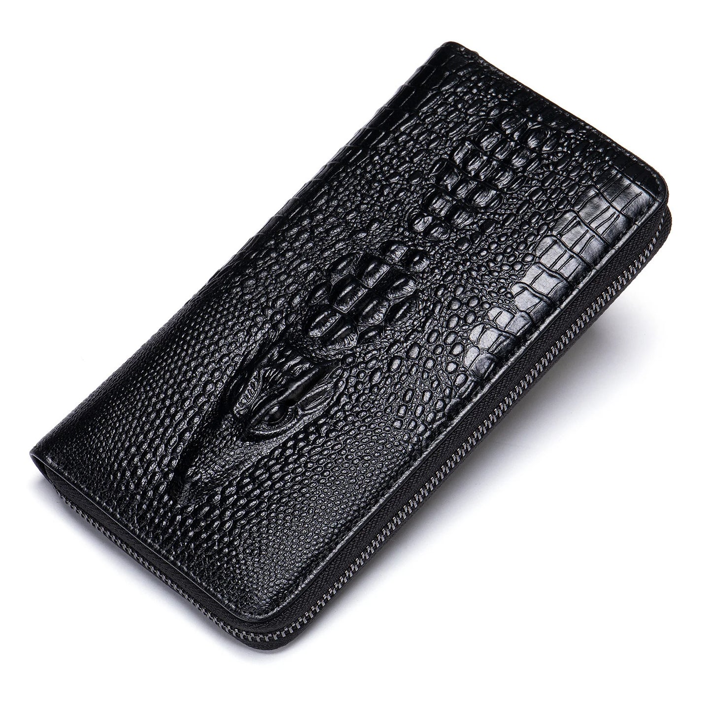 MOTAORA Men's Wallet Genuine Leather Crocodile Pattern Male Purse Fashion Business Clutch For Men Casual Embossed Card Holder