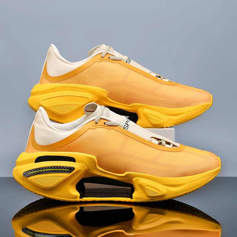 New Men's Running Shoes Breathable Soft Flat Outdoor Sports Cushioning Running Shoes Mesh Comfortable Casual Sneakers for Men