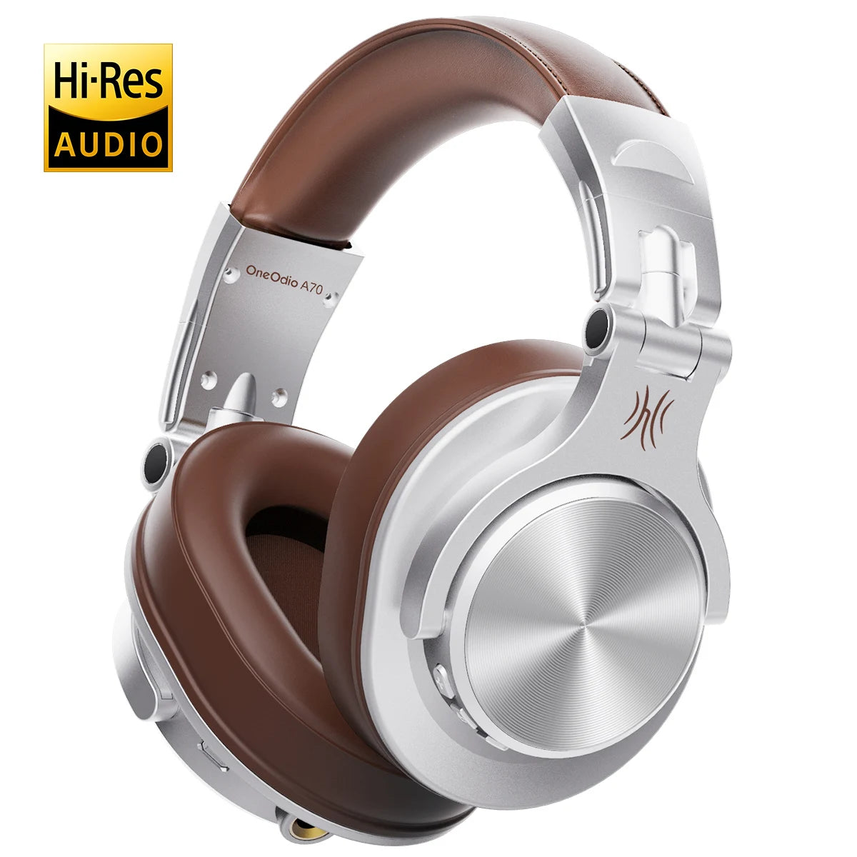 Oneodio A70 Wireless Bluetooth 5.2 Headphones 72Hrs Over Ear Hi-Res Audio 3.5mm/6.35mm Wired Studio DJ Headset With Microphone