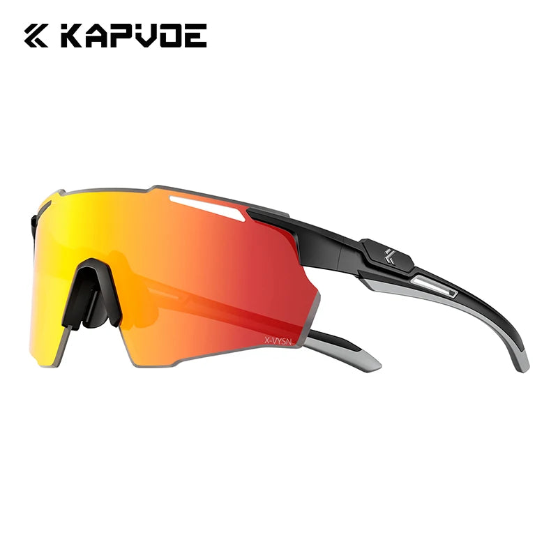 Kapvoe New Ultra HD Bicycle Sports Glasses Men Women Outdoor Road Riding Sunglasses Mountain UV400 Cycling Driving Goggles