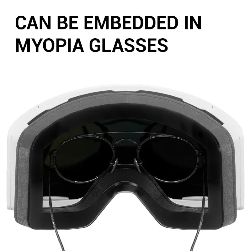 KAPVOE Men Women Double Layers Anti-Fog Ski Goggles Snowmobile Eyewear Outdoor Sport Snow Snowboard Glasses Magnetic Lenses New