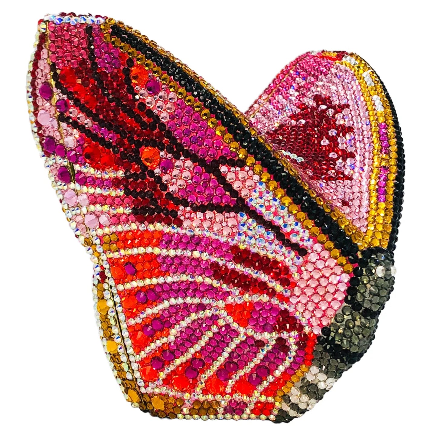 Boutique De FGG Novelty Butterfly Rhinestone Clutch Purse Handmade Women Crystal Clutch Evening Bags Party Prom Minaudiere Bag