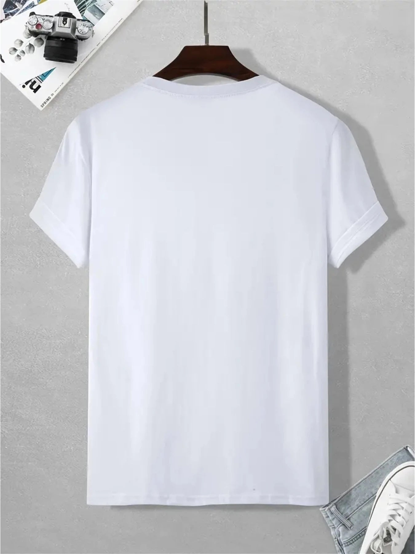 Summer men's 100% pure cotton casual loose fit plus size bull pattern printed comfortable round neck short sleeved T-shirt top