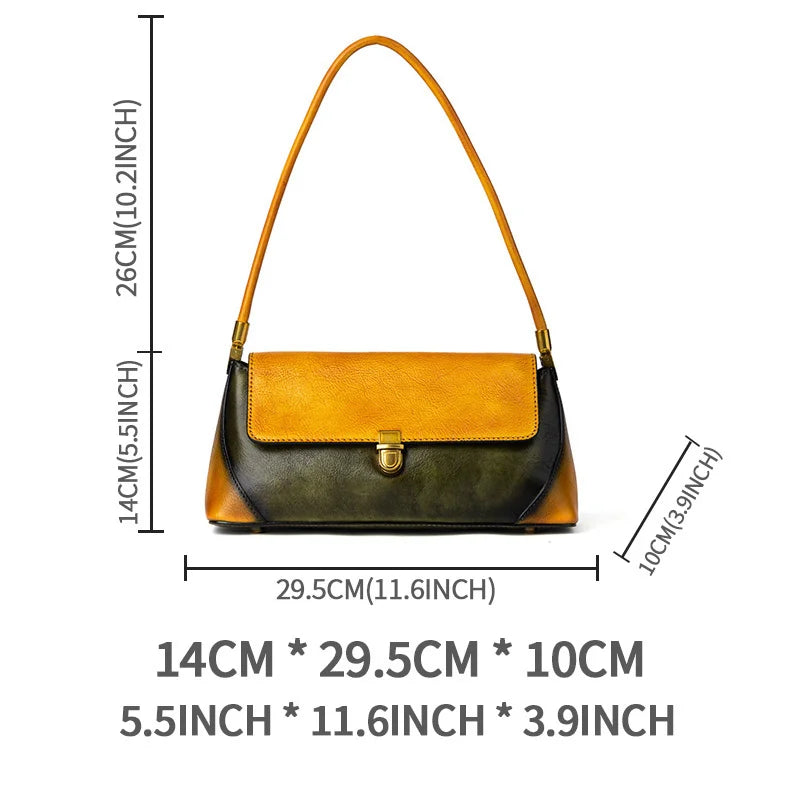 MOTAORA Retro Genuine Leather Women Shoulder Bag | Designer Phone Purse with Long Handle - Luxury New Collection