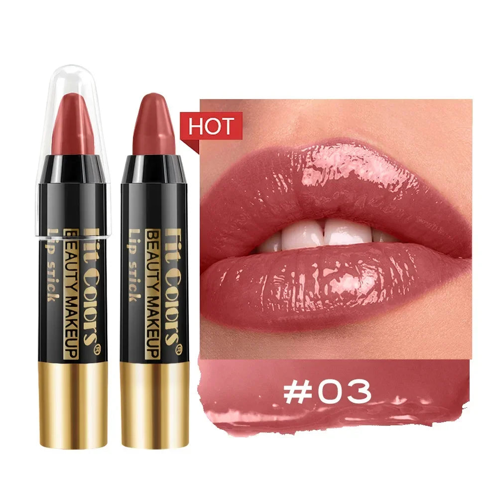 Moisturizing Crayon Lip Gloss Stick Velvet Long Lasting Non Stick Cup Lip Balm Waterproof Jelly Tint Lipstick Liner Pen Makeup