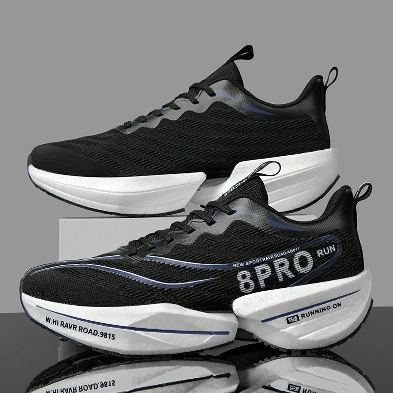 Marathon Full Palm Carbon Plate Sports Running Shoes Men Breathable Lightweight Women Comfortable Anti Slip Speciality Sneakers