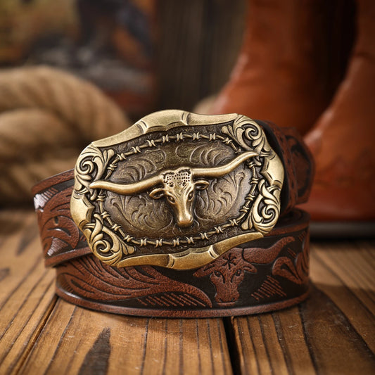 Vintage meets fashion! PU alloy buckle belt, suitable for both men and women, to create a personalized Western style