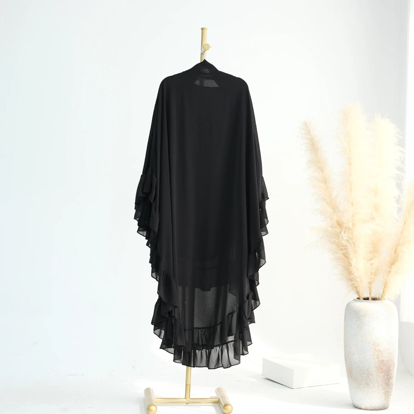Long Chiffon Khimar Abaya Niqab Muslim Maxi Hijab for Women – Elegant Islamic Prayer & Ceremonial Clothing