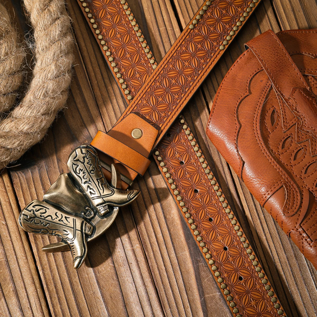 A casual and retro belt, a waist accessory for Western-style clothing, metal buckle, PU belt, suitable for both men and women