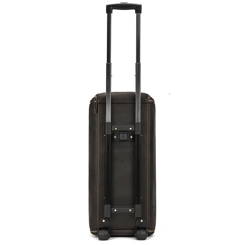 Crazy Horse Leather Folding Suit Bag Man Business Travel Bag With Shoe Pocket Clothes Cover Luggage Duffel Bag Man Bag For Suits