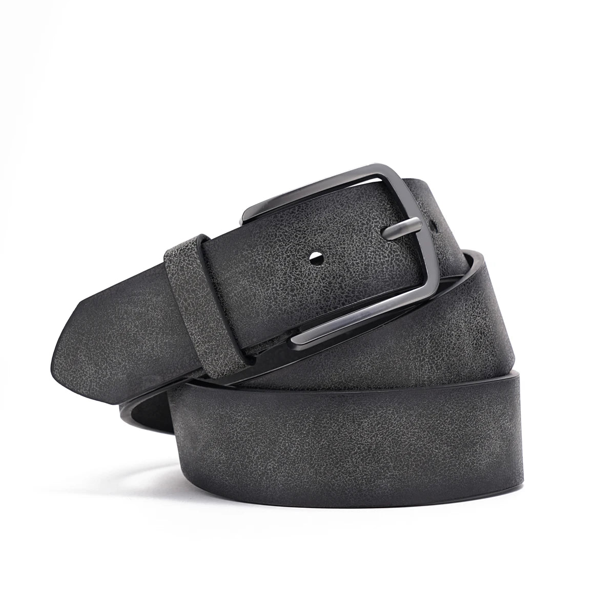 A men's PU belt suitable for leisure business gifts (send a perforated nail)