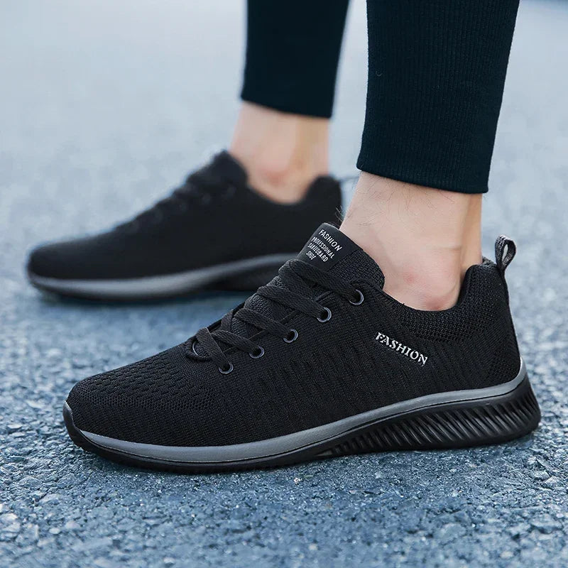 MAEDEF Athletic Shoes for Men Shoes Sneakers Black Casual Men Women Knit Sneakers Breathable Athletic Running Walking Gym Shoes