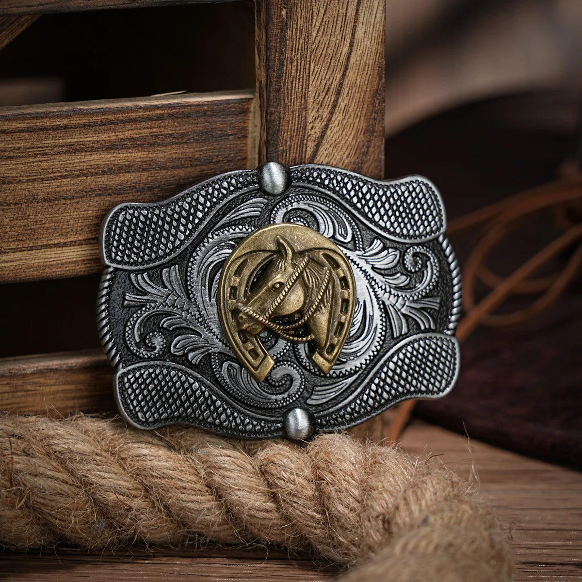 Men & Women-Western-Cowboy-PU Leather-Belts - Vintage Belt Floral Engraved Buckle Belt for Jeans