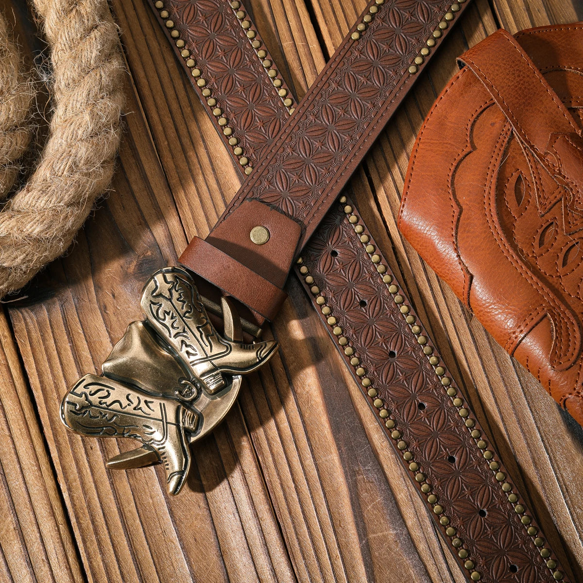 A casual and retro belt, a waist accessory for Western-style clothing, metal buckle, PU belt, suitable for both men and women